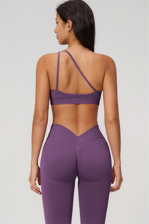 Empower 2-delige set: sportbeha met één schouderband en legging