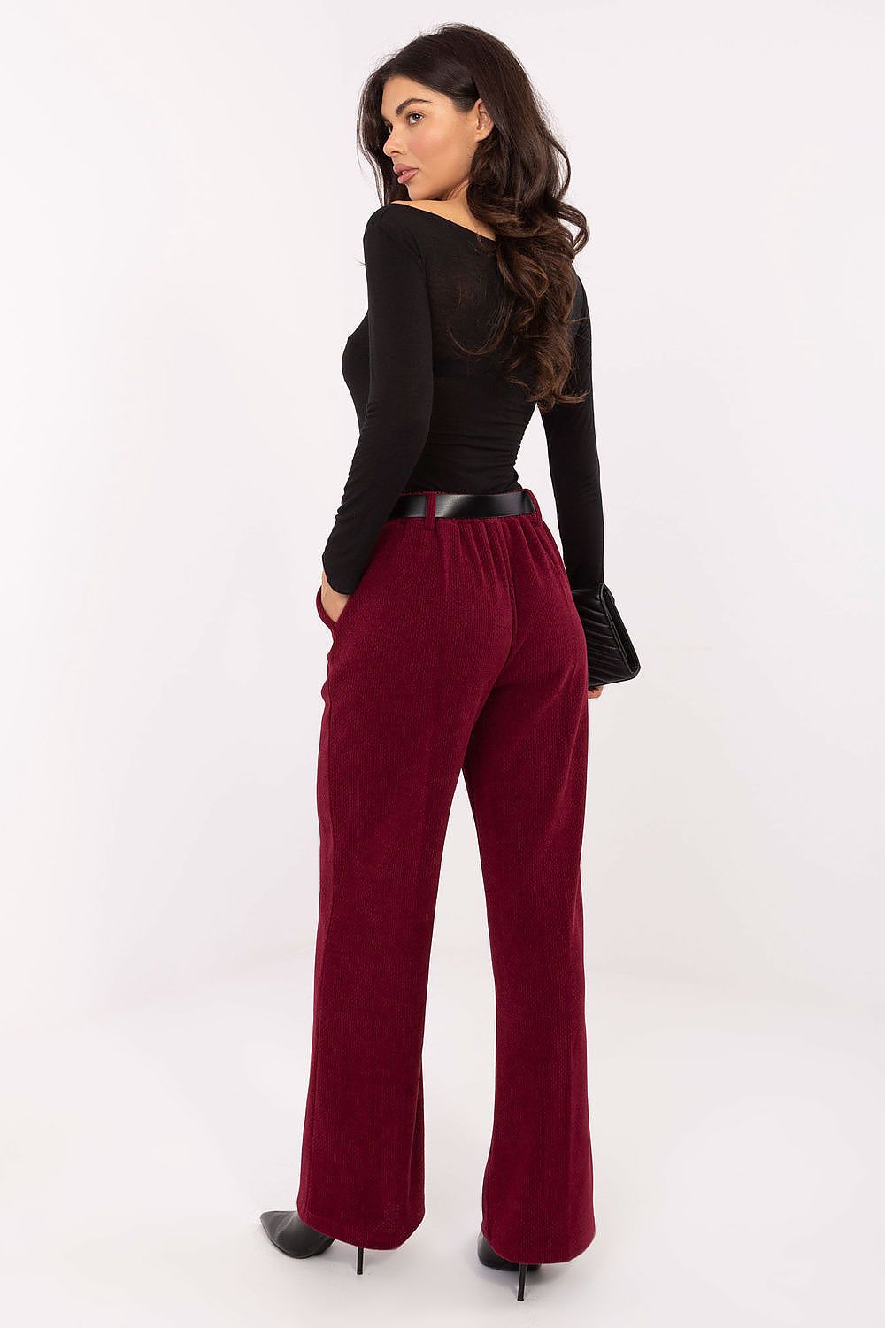Pantalones de pana de pierna ancha para mujer