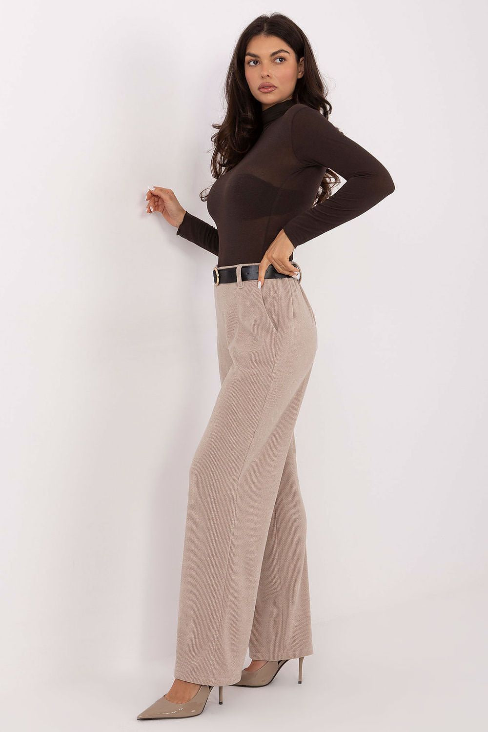 Pantalones de pana de pierna ancha para mujer