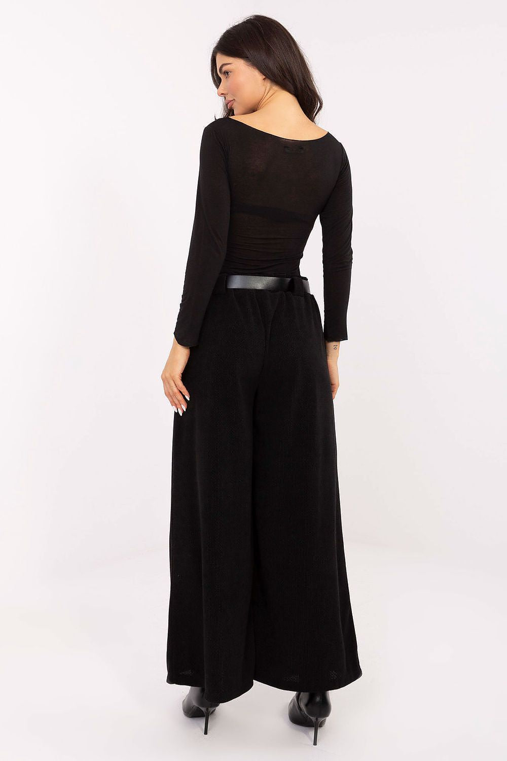 Pantalones de pierna ancha de cintura alta para mujer