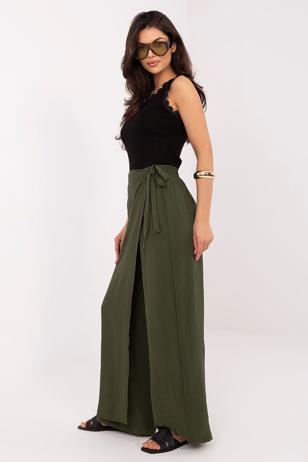 Pantalones de pierna ancha con panel tipo falda — elegantes y sin esfuerzo