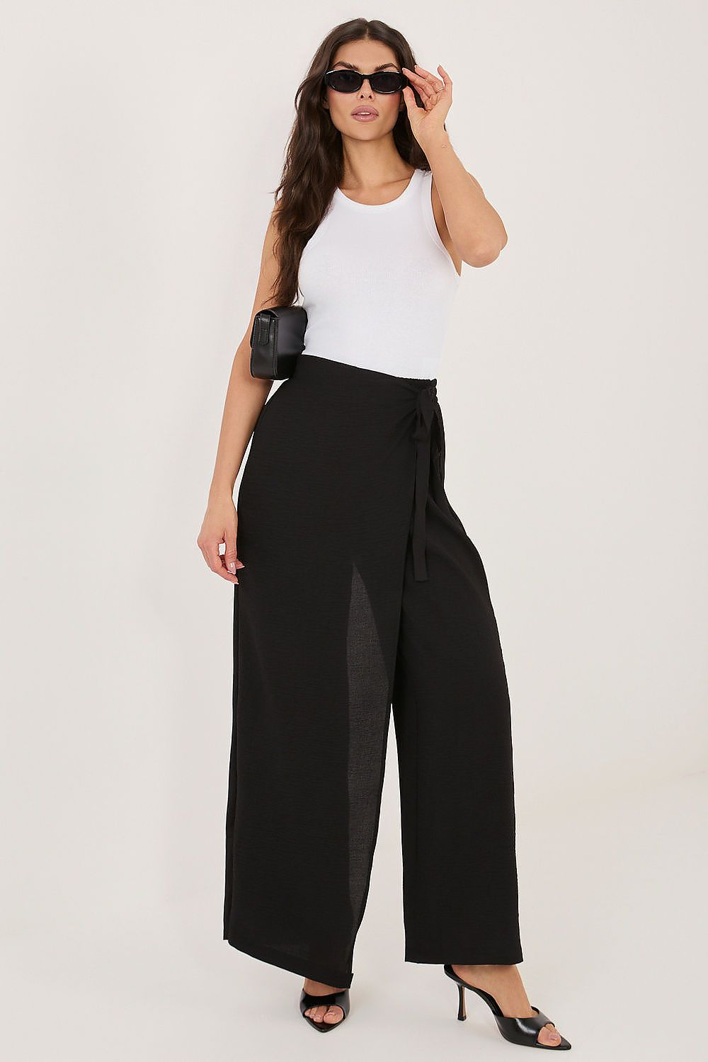 Pantalones de pierna ancha con panel tipo falda — elegantes y sin esfuerzo