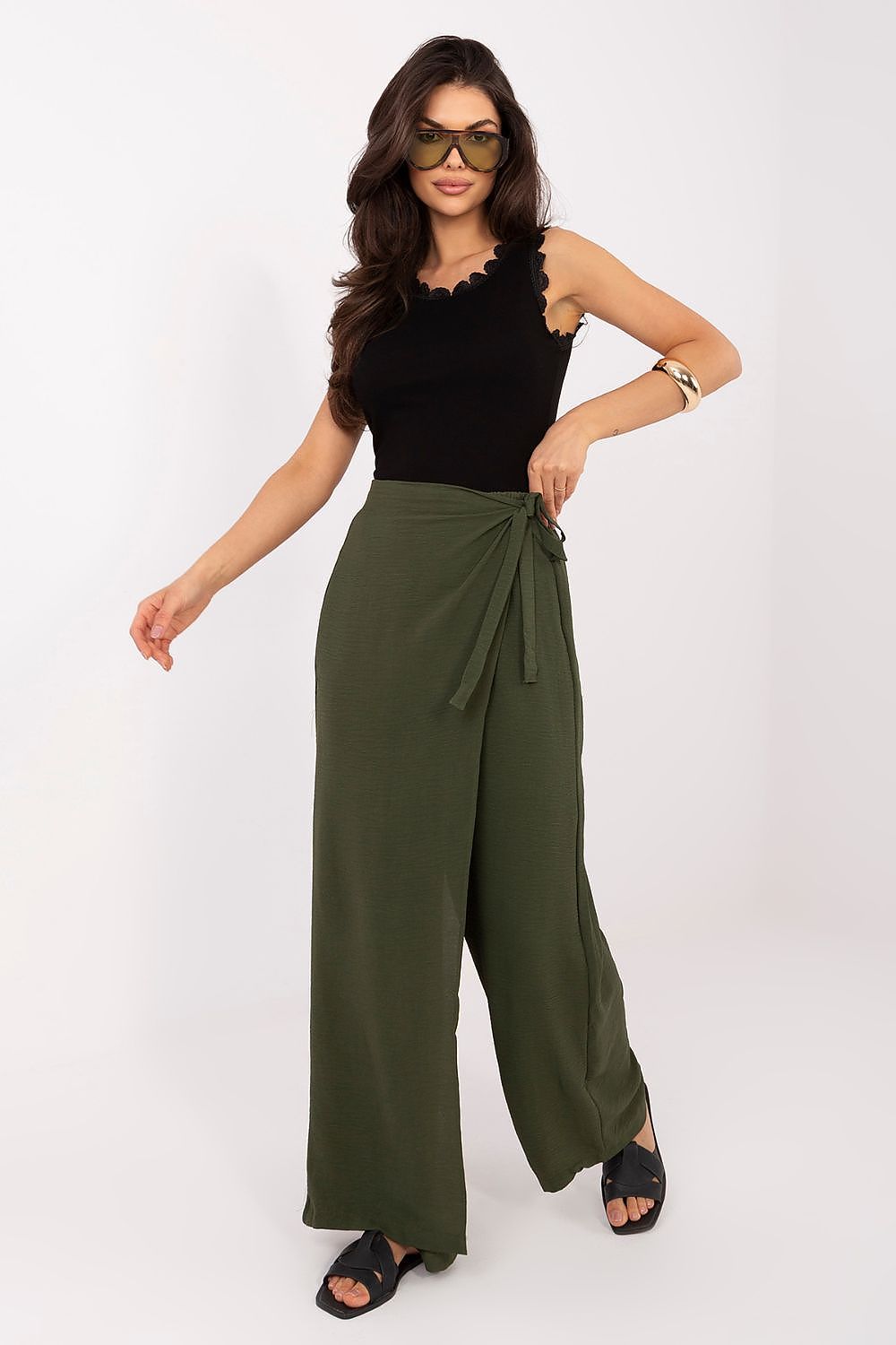Pantalones de pierna ancha con panel tipo falda — elegantes y sin esfuerzo