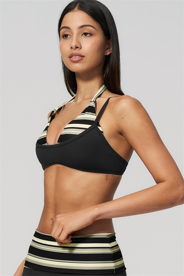 Conjunto de 2 piezas Enliven: sujetador deportivo y leggings capri
