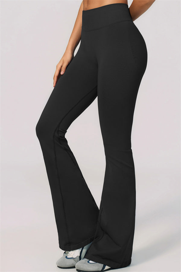 Conjunto de 2 piezas Velvetine: top de tirantes y leggings acampanados