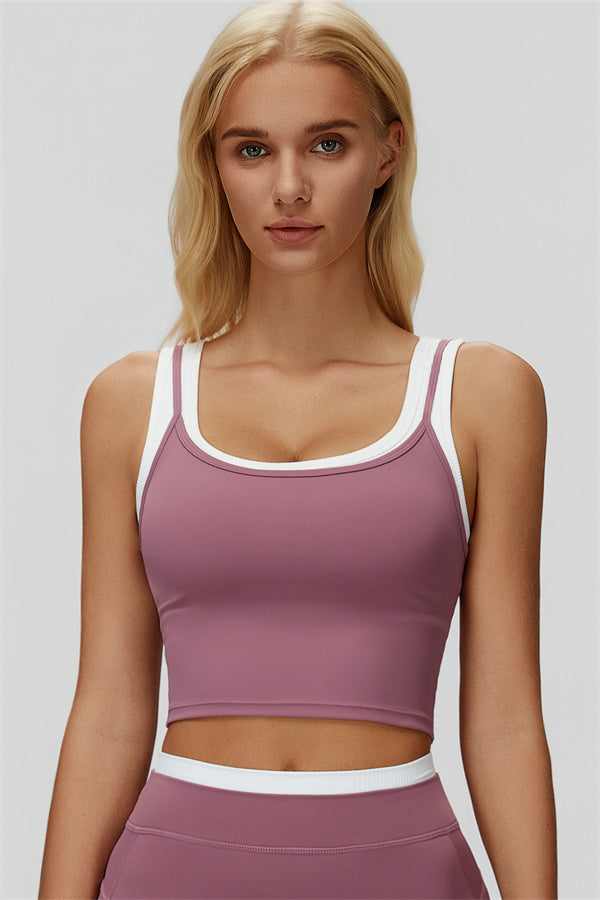 Conjunto de 2 piezas Canyon con top corto de tirantes y leggings acampanados