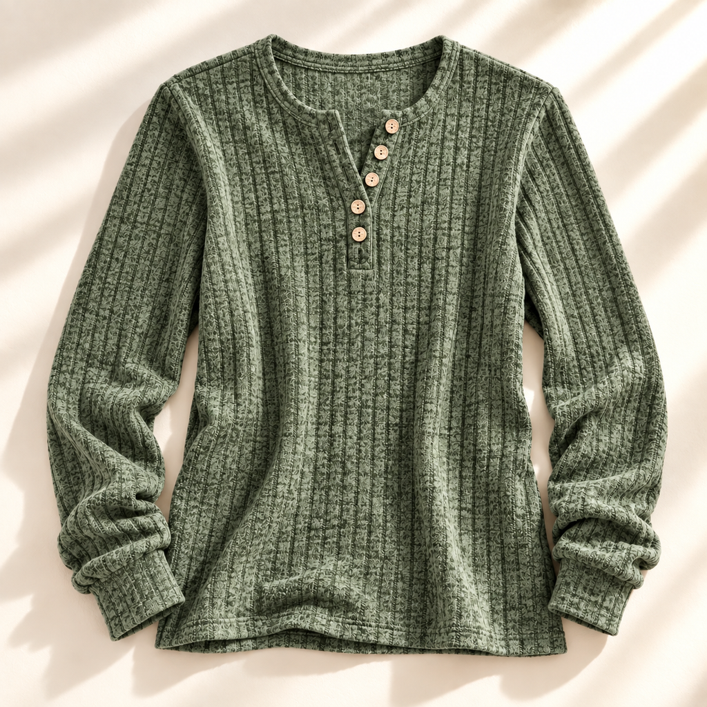 Camiseta henley de canalé Jesse Bell