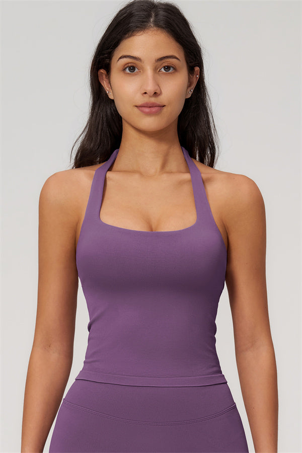 Conjunto Empower de 2 piezas: top corto halter y leggings