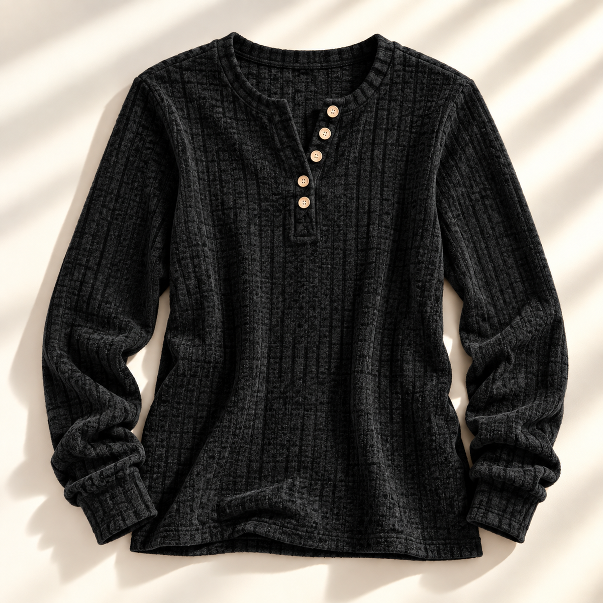Camiseta henley de canalé Jesse Bell