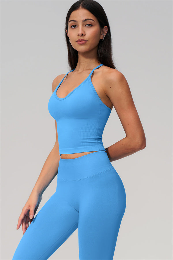 Conjunto de 2 piezas Camille de top corto y leggings