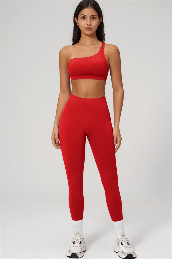 Empower 2-delige set: sportbeha met één schouderband en legging
