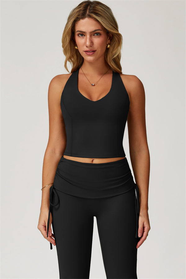 Conjunto Echo de 2 piezas: camiseta de tirantes y leggings acampanados