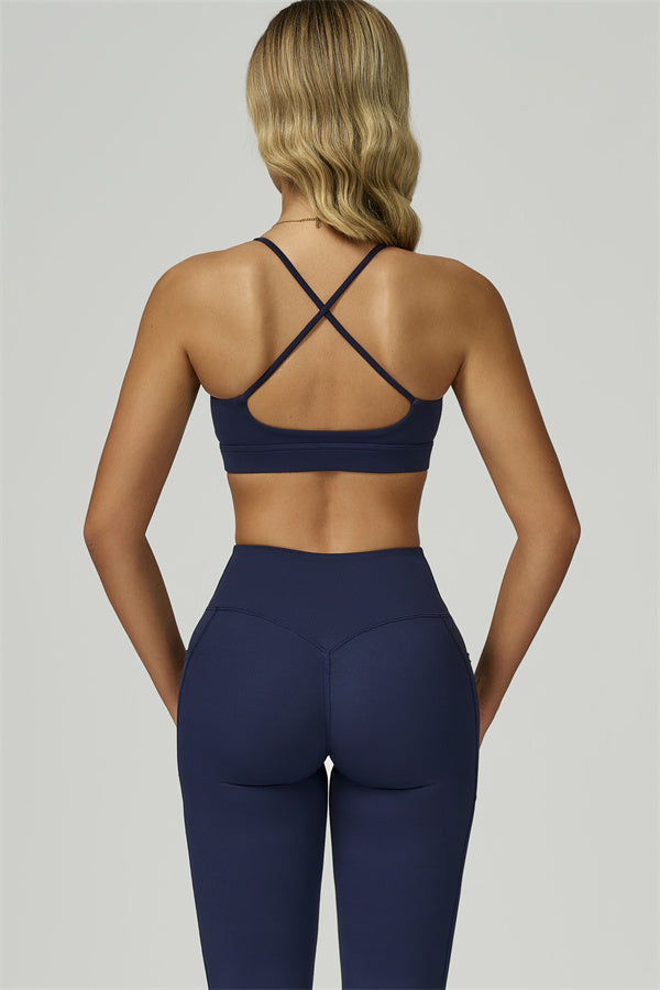 Conjunto de 2 piezas Flourish con sujetador deportivo y leggings acampanados