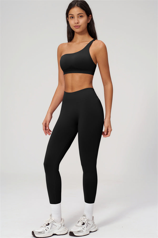 Empower 2-delige set: sportbeha met één schouderband en legging