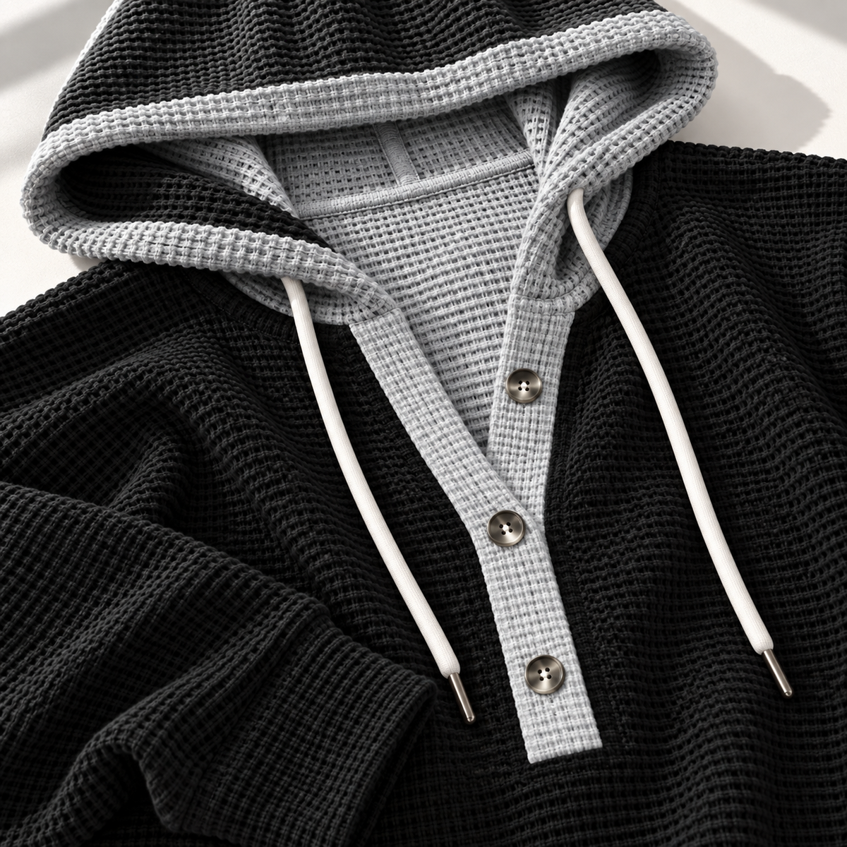 Jesse Bell Camiseta Henley de Tejido Waffle