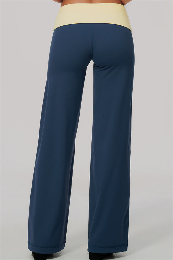 Conjunto de 2 piezas Cascade: camiseta de manga larga y pantalones de pierna recta con bloques de color
