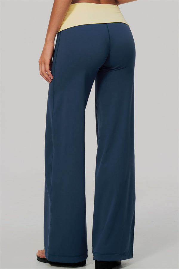 Conjunto de 2 piezas Cascade: camiseta de manga larga y pantalones de pierna recta con bloques de color