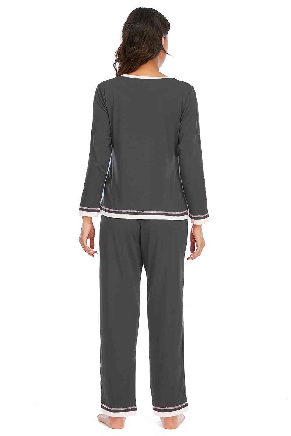 V-Neck Top and Pants Lounge Set  Shop One Place