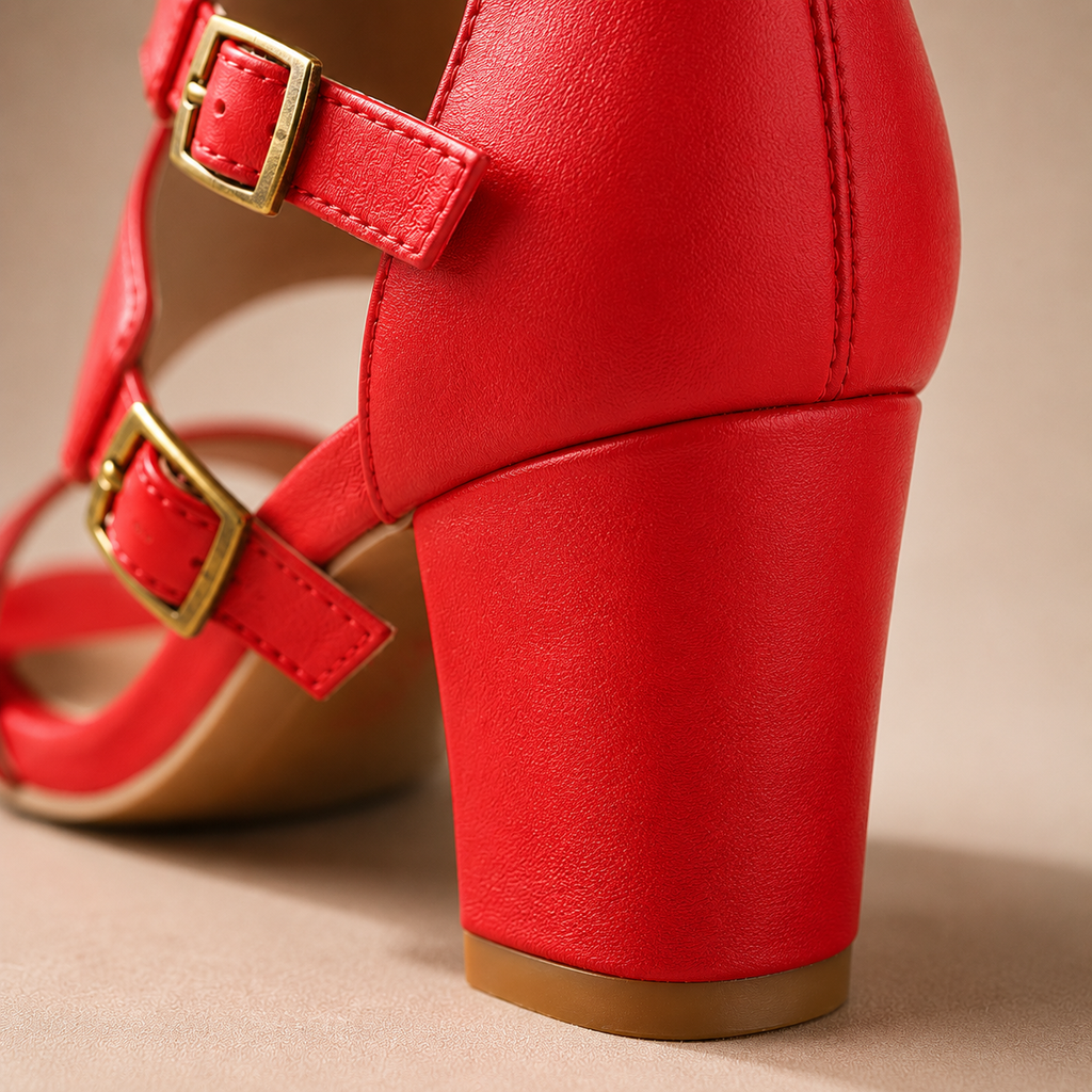 Sandalias Celeste de corte ondulado
