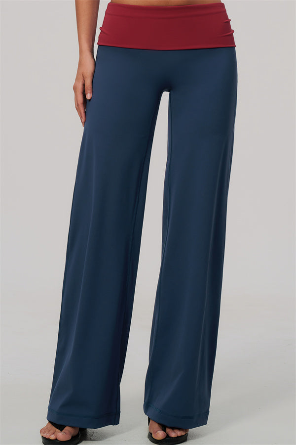 Conjunto de 2 piezas Cascade: camiseta de manga larga y pantalones de pierna recta con bloques de color