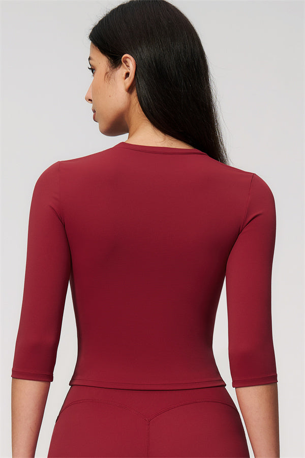 Natalia 2-piece set with half-sleeve top and wide-leg shorts