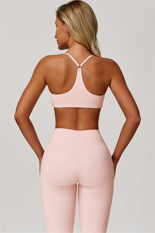 Conjunto Refresh de 2 piezas: sujetador deportivo y leggings acampanados