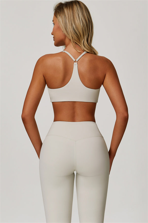 Conjunto Refresh de 2 piezas: sujetador deportivo y leggings acampanados