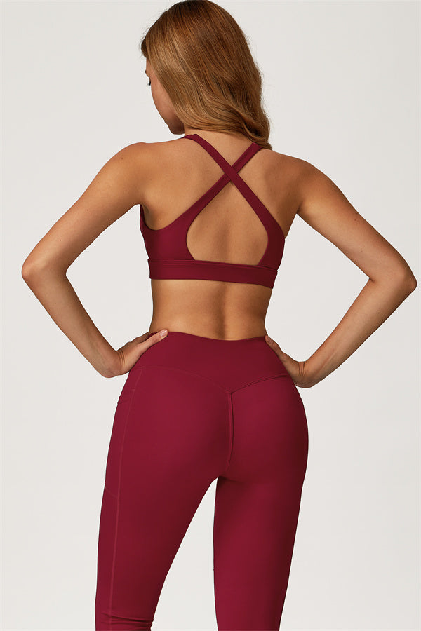 Conjunto de 2 piezas Glacier: sujetador deportivo y leggings