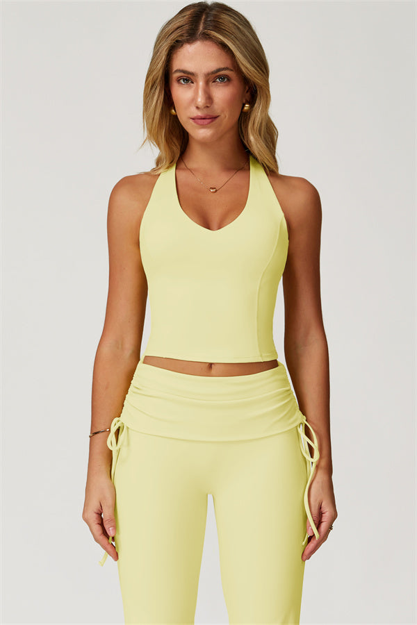 Conjunto Echo de 2 piezas: camiseta de tirantes y leggings acampanados