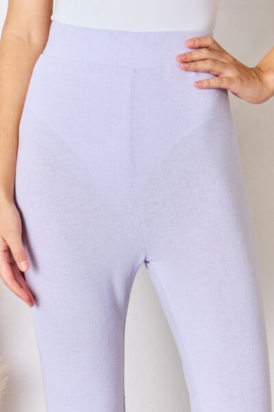 Pantalones acampanados de punto ultrasuave de cintura alta RISEN, en tallas completas