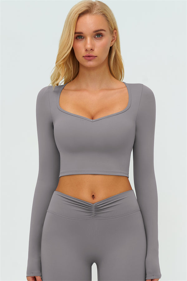 Lushness 2-delige set: cropped top met lange mouwen en leggings