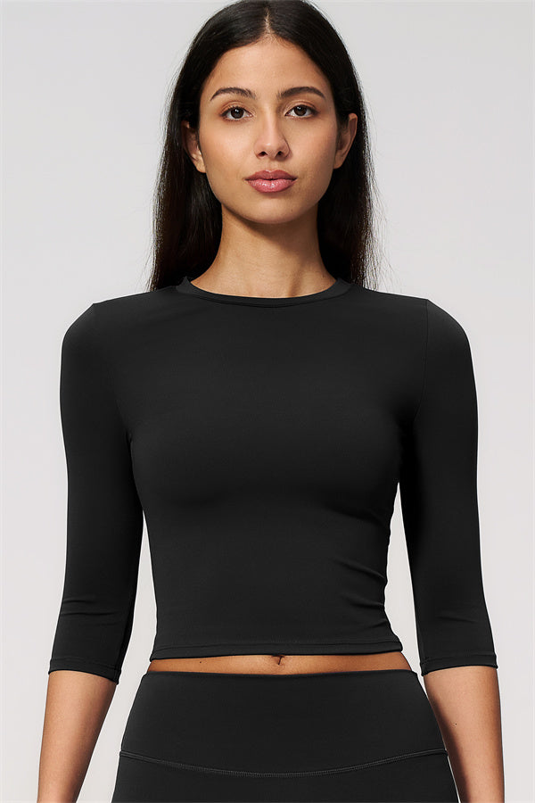 Natalia 2-piece set with half-sleeve top and wide-leg shorts