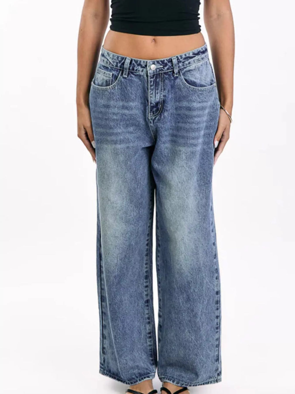 Jeans de pierna ancha con bolsillos — Relajados, refinados y listos para todo