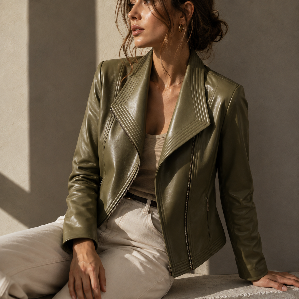 Chaqueta de cuero Francesca