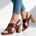 Sandalias Ottilie de tacón con hebilla cruzada