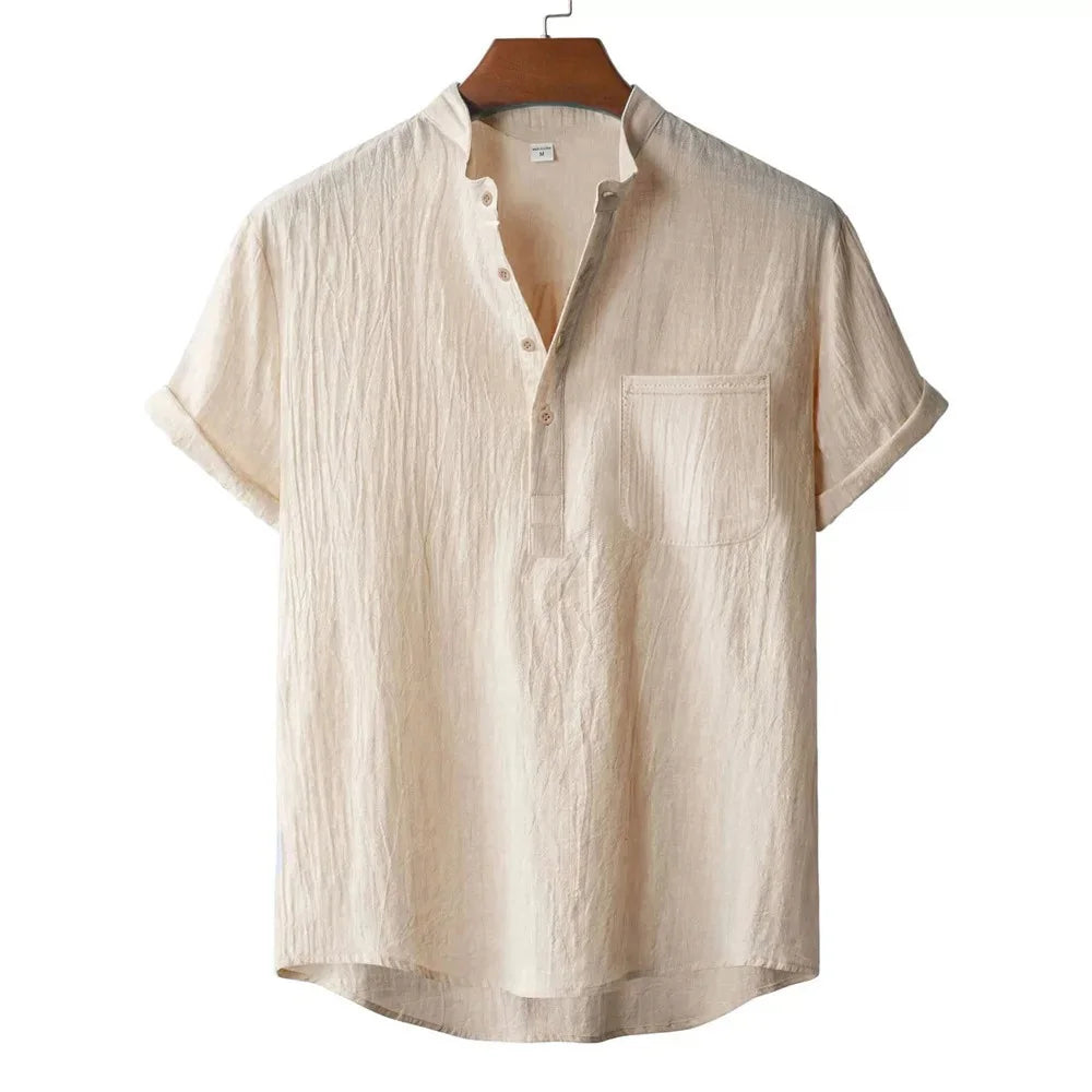 Camiseta de Lino Henley Kai