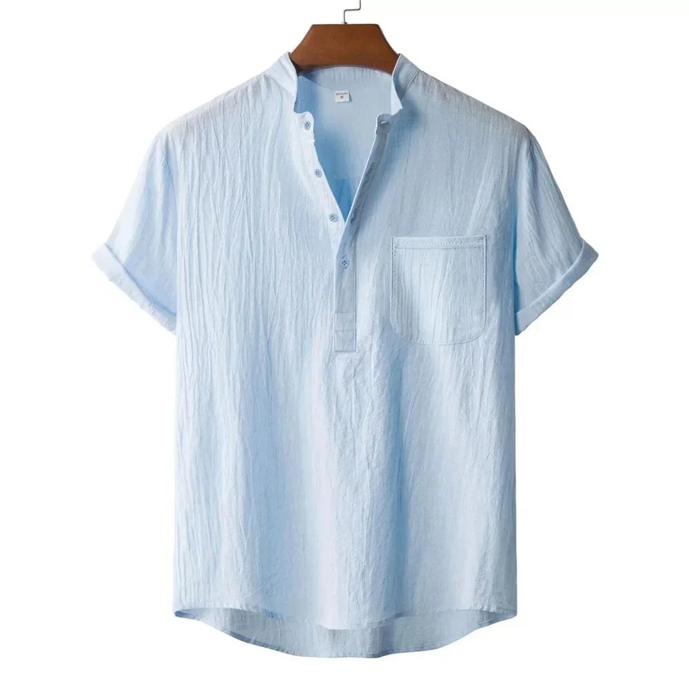 Camiseta de Lino Henley Kai