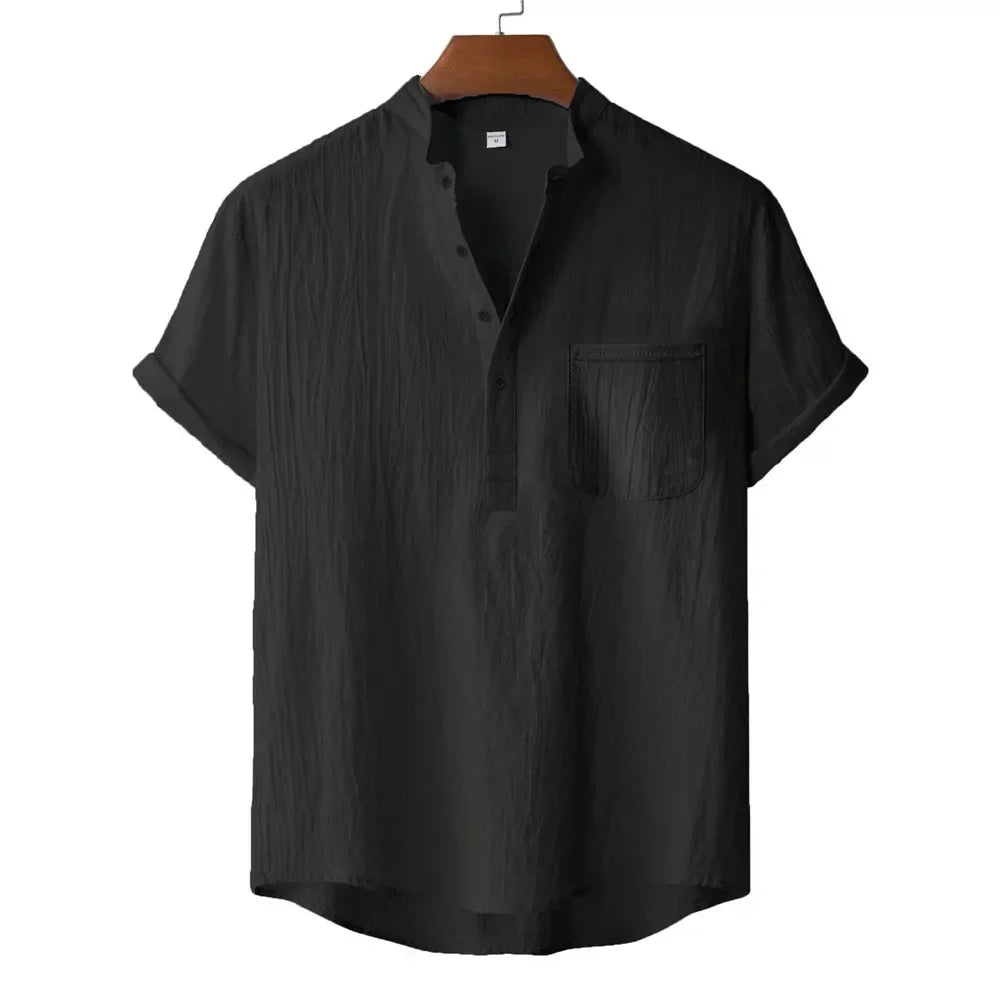 Camiseta de Lino Henley Kai