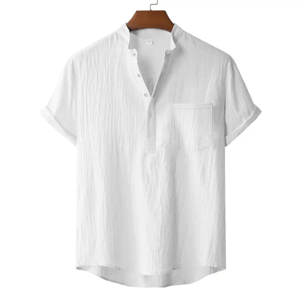 Camiseta de Lino Henley Kai