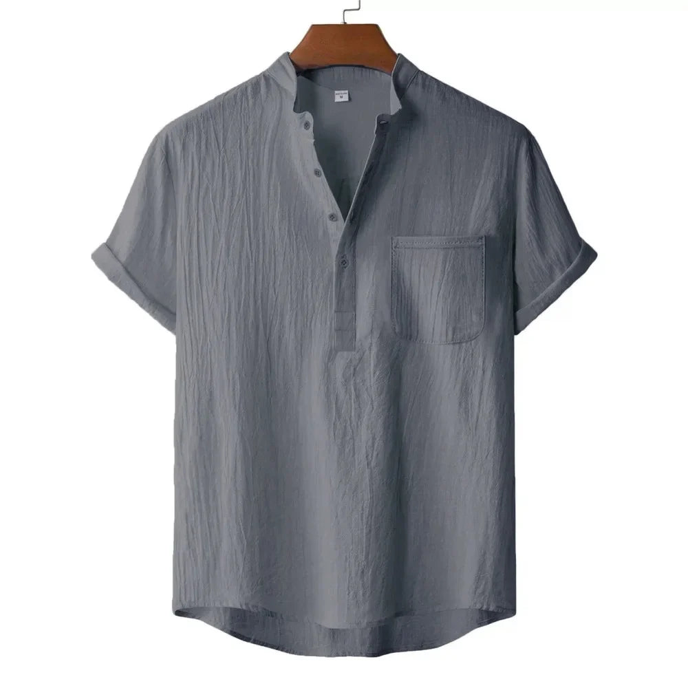 Camiseta de Lino Henley Kai