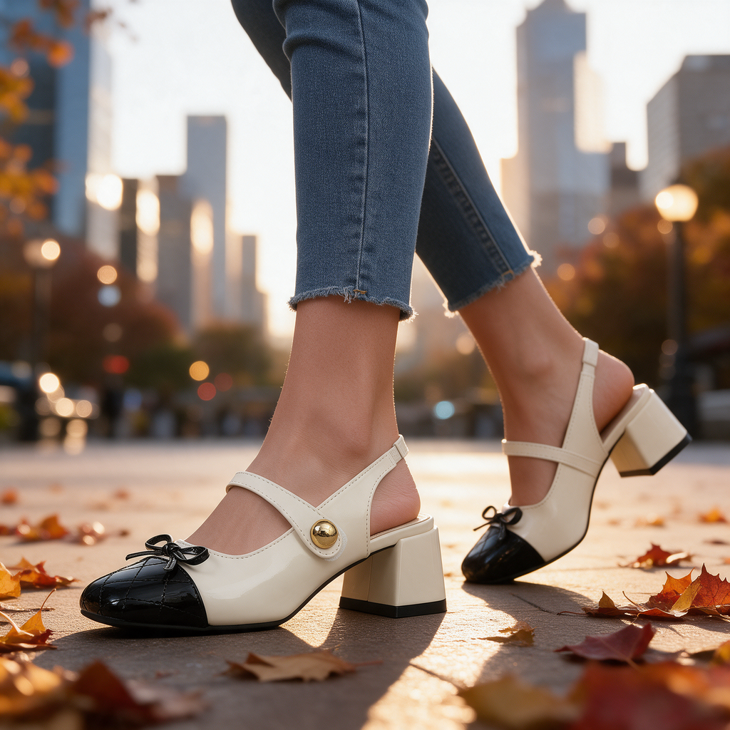 Tacones Mary Jane Bella de dos correas