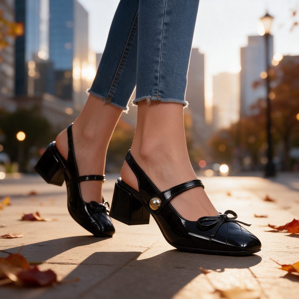 Tacones Mary Jane Bella de dos correas