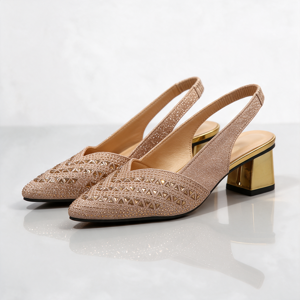 Noelle, zapatos destalonados con brillo