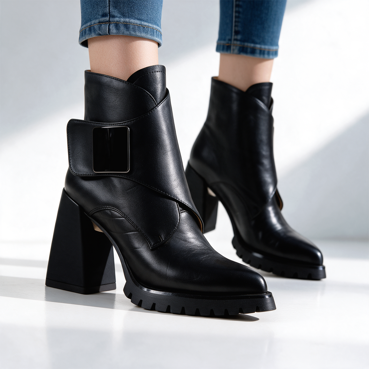 Botines Kensington con hebilla