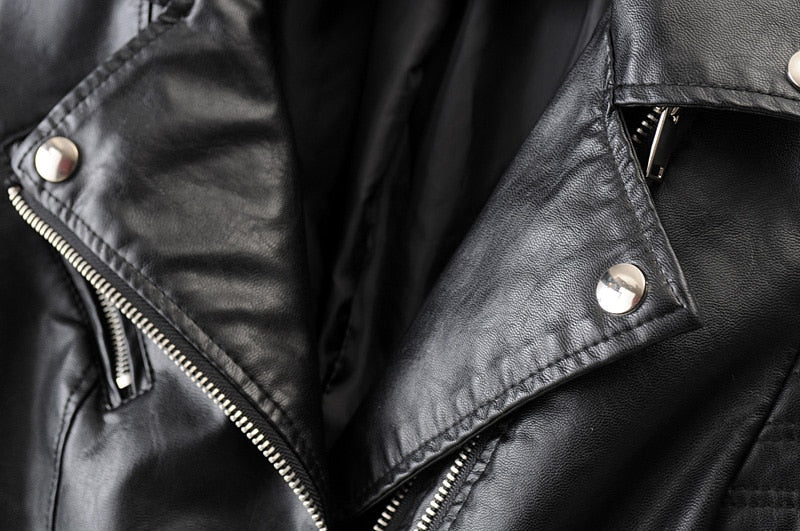 Chaqueta biker de cuero Daniella
