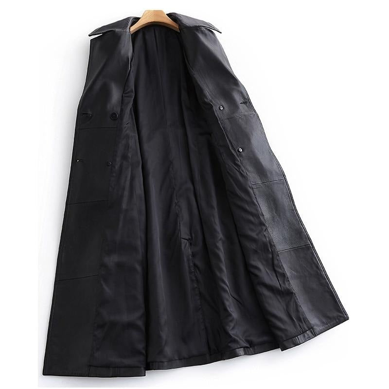 Gabardina de cuero Frederica