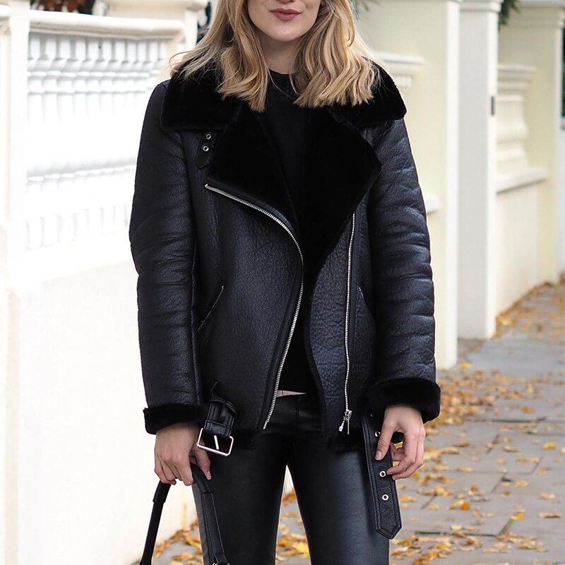 Chaqueta de cuero Mesha