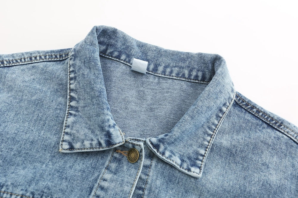 Chaqueta vaquera extragrande de corte boyfriend