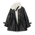 Chaqueta de cuero y lana