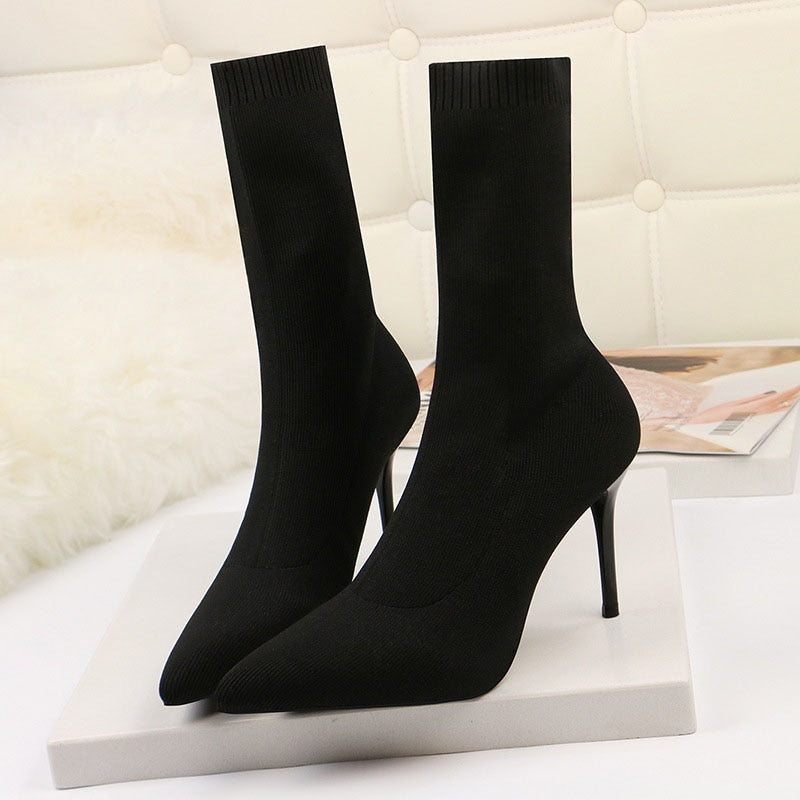Tacones altos tejidos Ava
